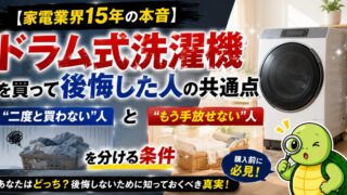 【家電業界15年の本音】ドラム式洗濯機を買って後悔した人の共通点|“二度と買わない”人と“もう手放せない”人を分ける条件